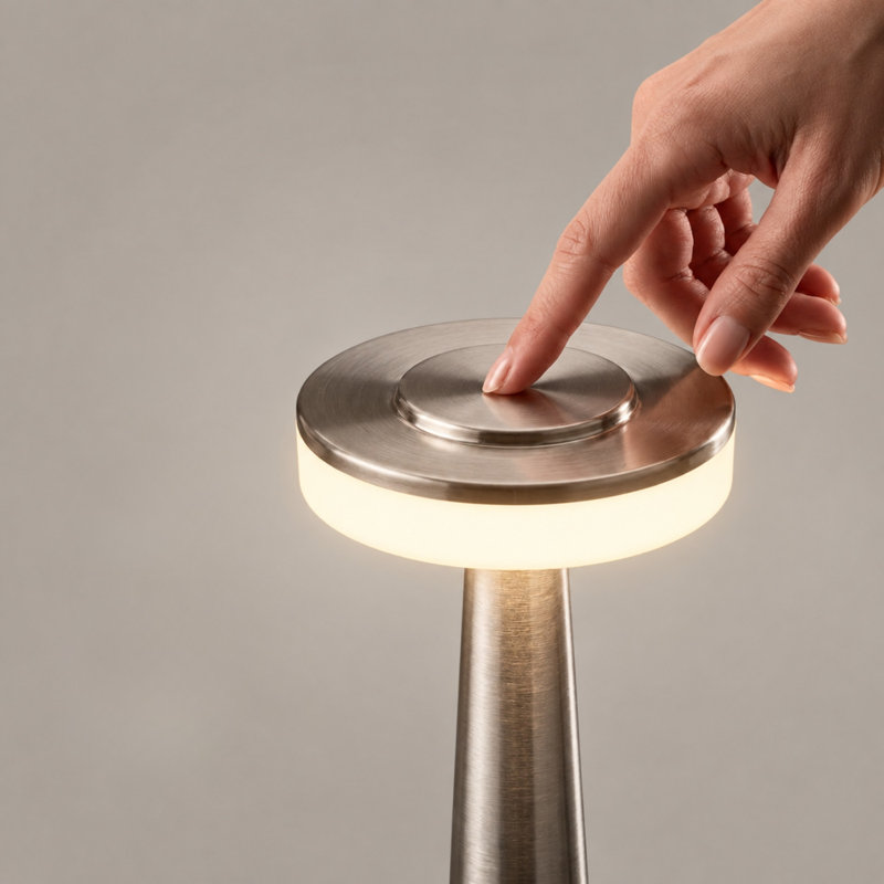 Novelty Table Lamp, Set of 2, Nickel