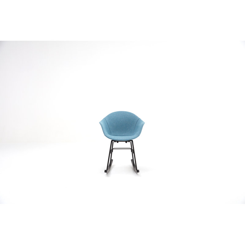 Chaise berçante TA UP, Noir, Bleu océan