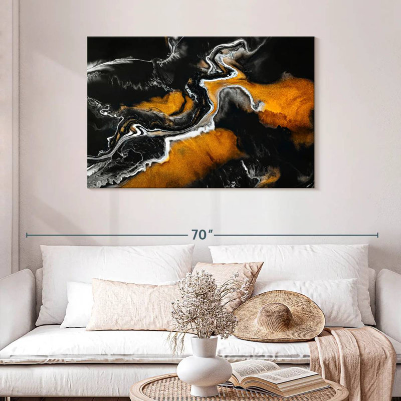 Avery Gold And Black Abstract