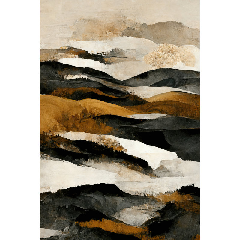 "Montagnes ocres et beiges" par Treechild, H 72 po x l 48 po