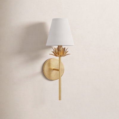Ryland Single Light Linen Armed Sconce