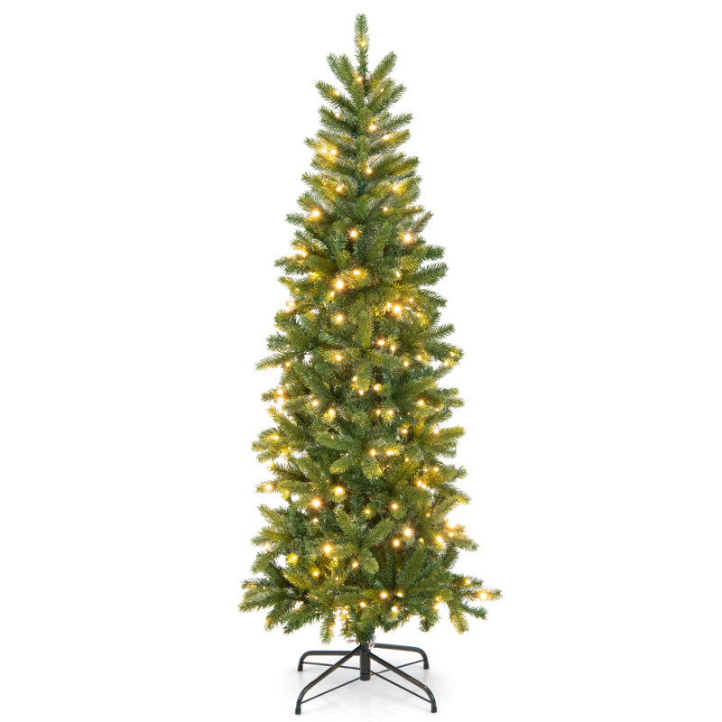 Arbre de Noël artificiel 5 'avec 180 lumières DEL et 10 modes d'éclairage - Support inclus
