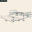 Lit plateforme simple avec lit gigogne simple, fabrication en bois de pin massif durable, conception compacte et confortable, pas de sommier tapissier requis, finition blanche