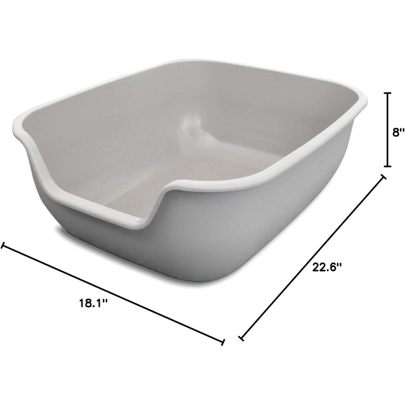 BetterBox Non-Stick Large Litter Box, Pet Safe Coating for Easier Cleaning