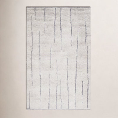 Keagan Charcoal Ivory Hand-Tufted Abstract Wool Rug