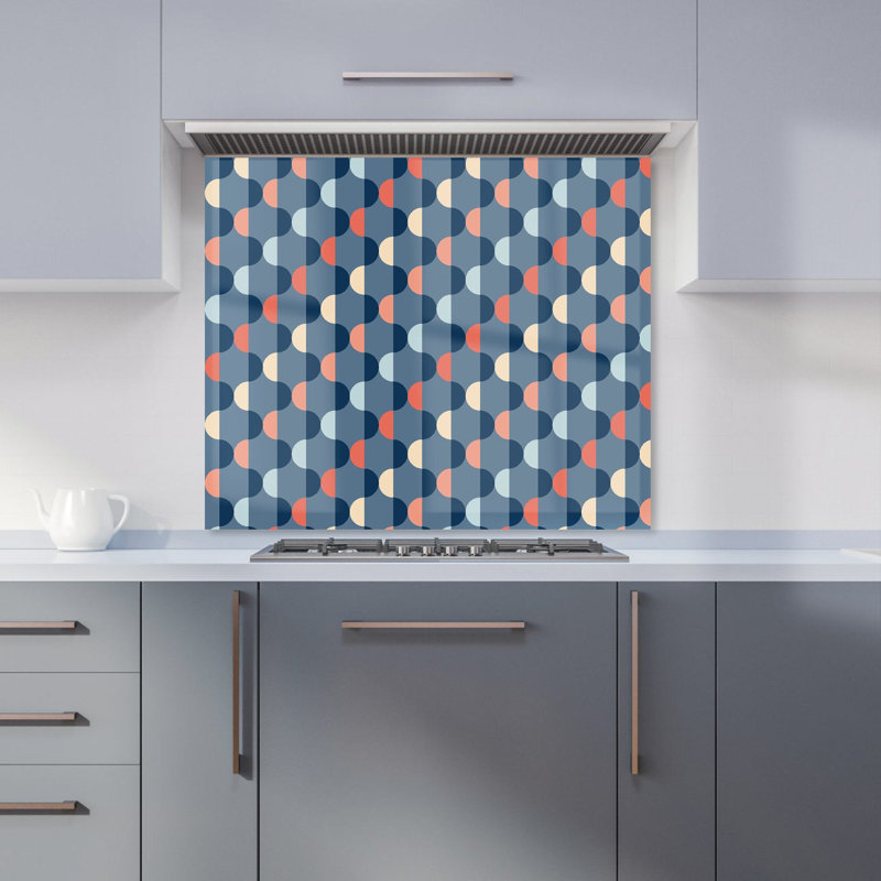 Bevelled Glass Tile in Blue