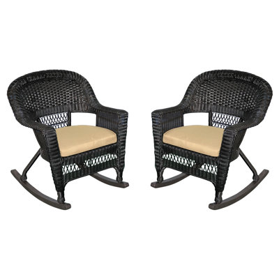 Chaise berçante en osier Raenesha