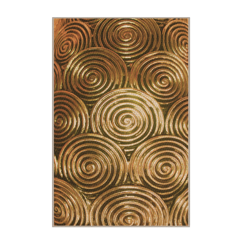 Tapis brun à motif géométrique, Rectangle 6 pi x 9 pi
