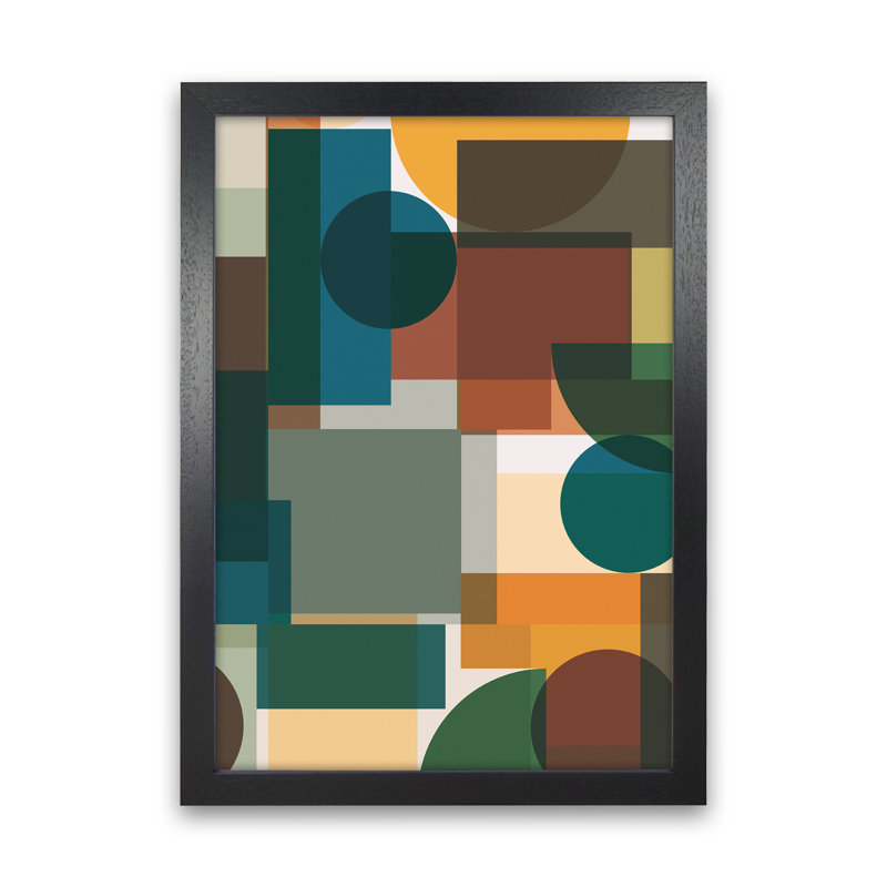 Abstract Pair Set B - Print, 84cm H x 59cm W x 3cm D, Black Frame