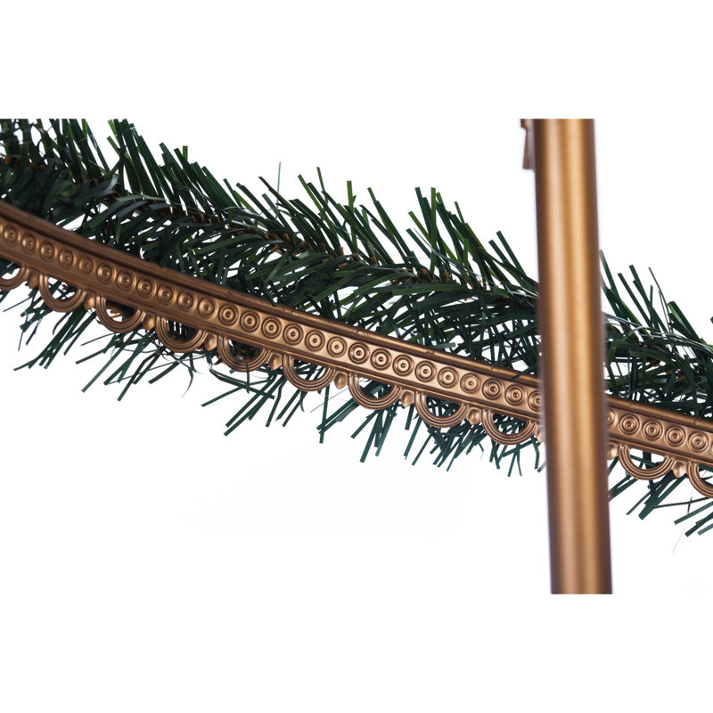Présentoir d'arbre avec guirlande et étoile