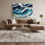 «Hawaiian Ocean Blues», art mural sur toile bleue-1200750522
