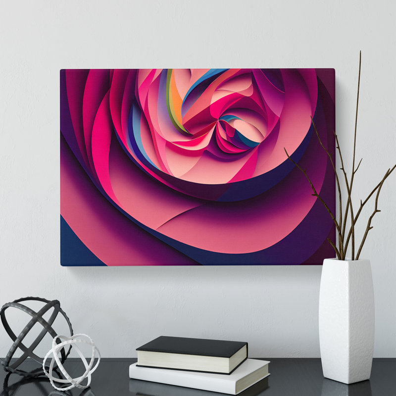 XXX-H1022-WF-8268X Staggering Abstract Fractals - Wrapped Canvas Print, 35cm H x 50cm W x 3cm D