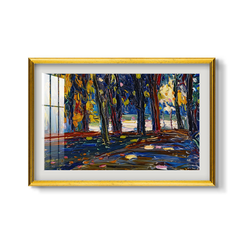 Étude d'automne, 1908 - Wassily Kandinsky - Estampe encadrée sur mesure, 16x22 INNER SIZE, Framed Print with Mat
