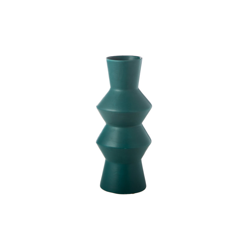 Vase rond en céramique fini mat vert