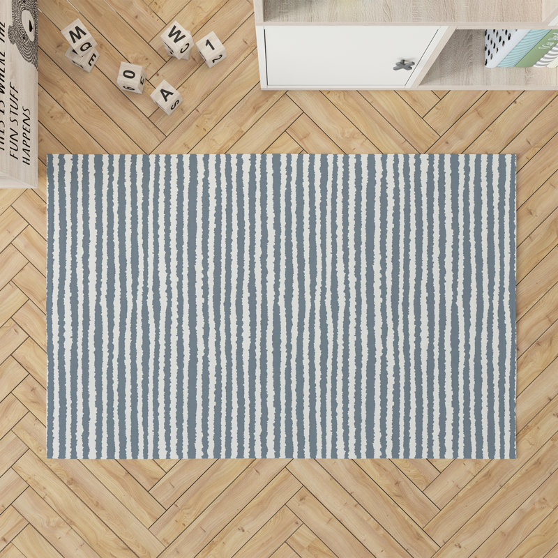 Long Gen Kids Play Mat, Rectangle 5' x 7', Blue