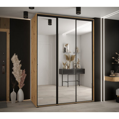 Camrynne 3 Door Manufactured Wood Wardrobe