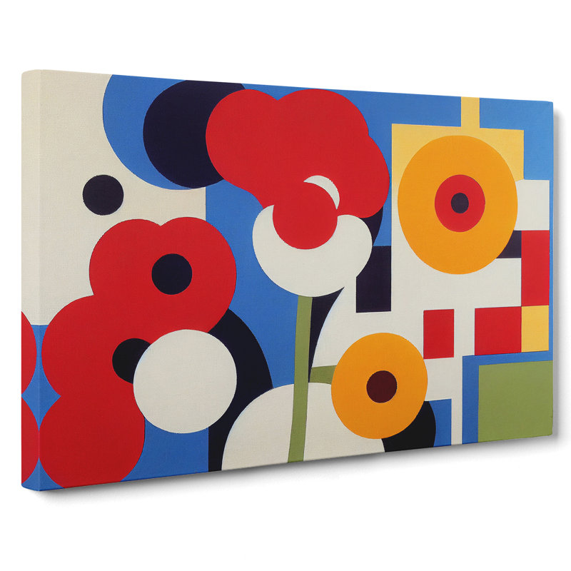 Entrancing Abstract Flowers - Wrapped Canvas, 35cm H x 50cm W x 3cm D