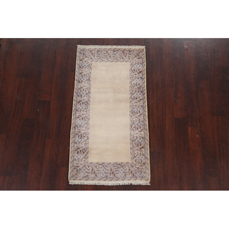 Tapis népalais à bordure en laine 3X5