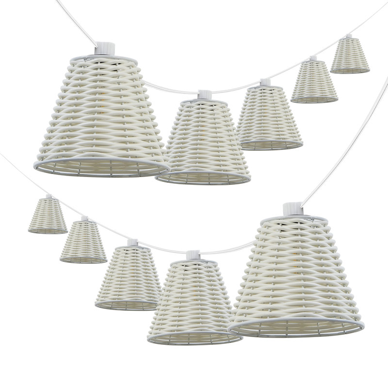 Birnir 10-Light Indoor/Outdoor 10 ft. Classic Cottage Incandescent G40 String Lights, White