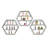 Manjit 3 Piece Hexagon Floating Shelf