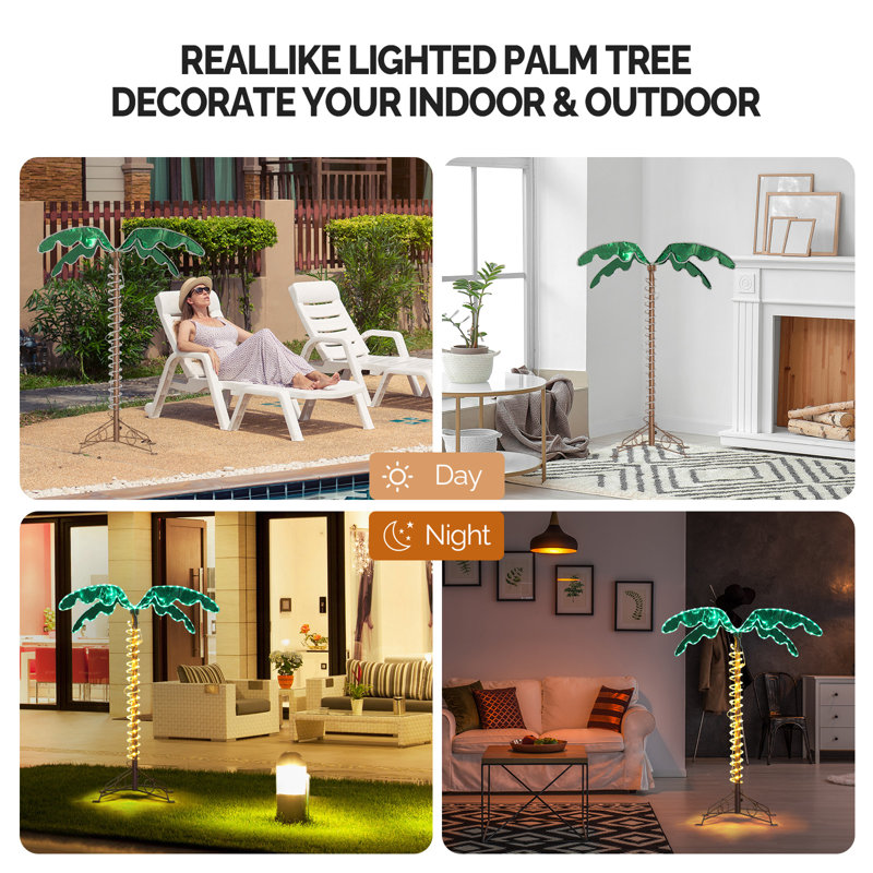 4Ft Coconut Tree Light Decoration