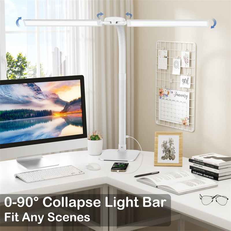 Metal Piano Lamp, White