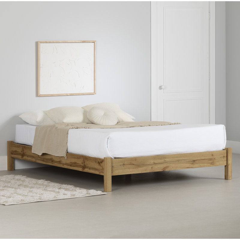 Step One Essential Low Profile Platform Bed, Queen, Brown
