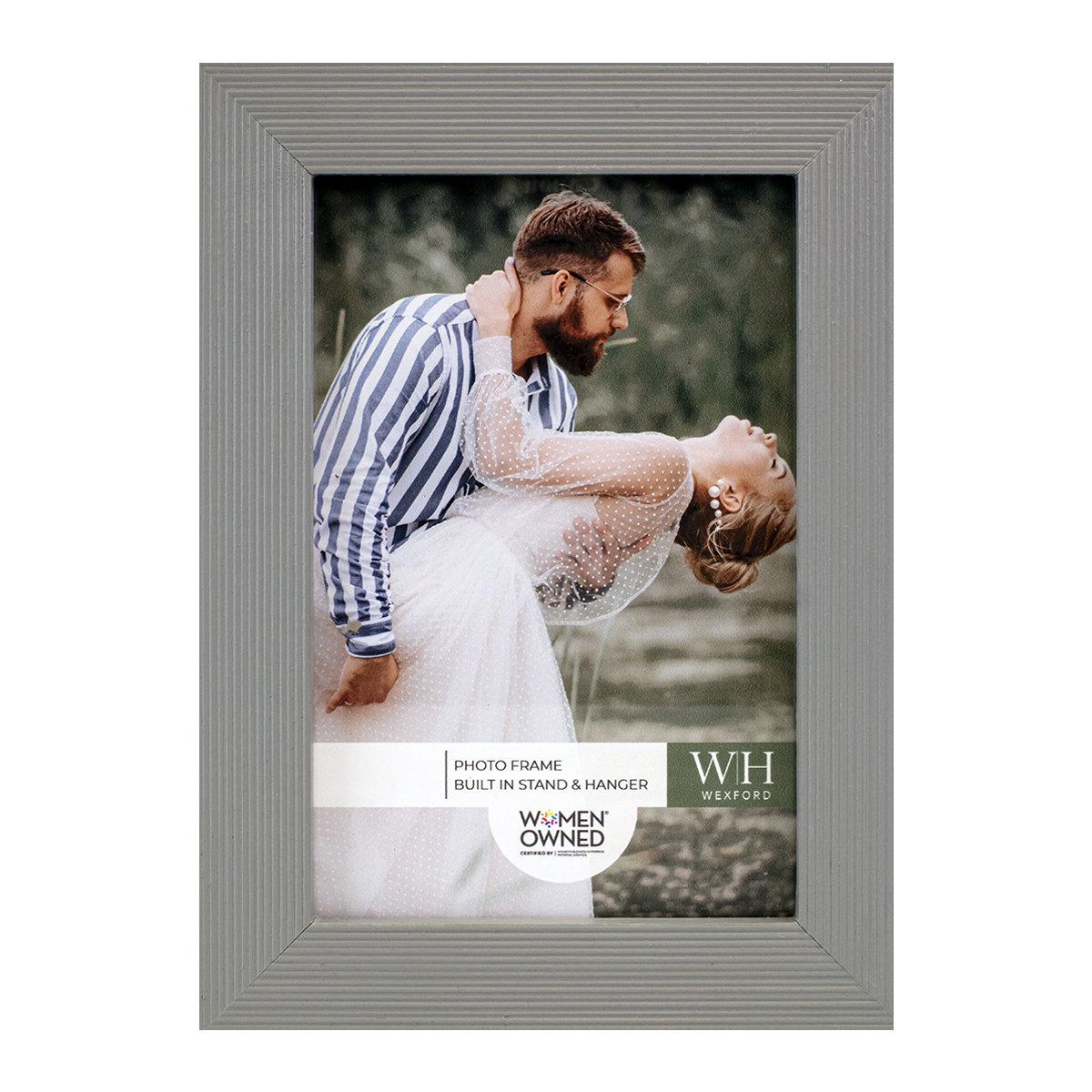 Apolline Wood Picture Frame, 5" x 7", Gray