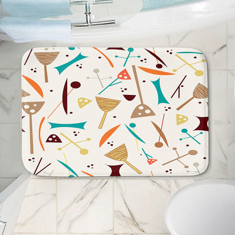 Tapis pour salle de bain en mousse à mémoire martinez nika, l 24 po x L 17 po x H 1 po