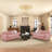 Kieayla 86.61" Modern Boucle Sofa, Tufted Cloud-Like Couch with Deep Seating, Foam and Spring Filled, Includes 2 Pillows, Soft Textured Upholstery for Living Room, Pink-1689388081
