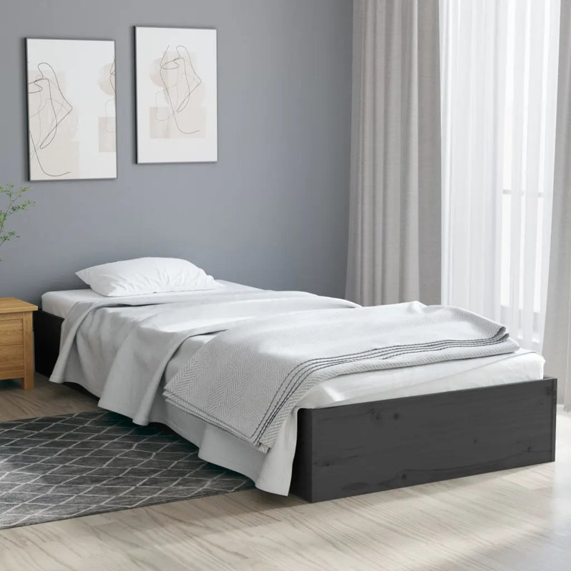 Bed Frame Solid Wood, natural, Small Single (2'6)