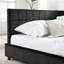 Cadre de lit double capitonné double, cadre de canapé-lit avec dossier confortable et accoudoirs, lit double pour chambre à coucher, salon, velours, noir (80,5 po x 59 po x 30,5 po)-314021061-314021057