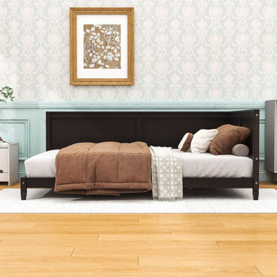 Full Wood Daybed Bed with Sturdy Slats and Center Legs by Latitude Run