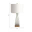 Lampe de table 28 "en verre Casetta, transparent / blanc
