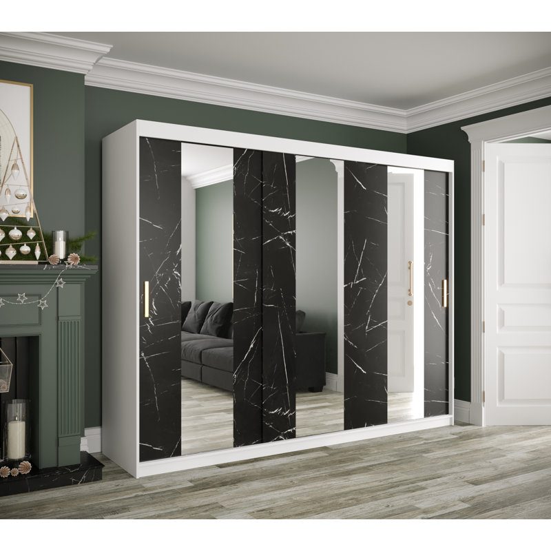 Pavlof Plastic Wardrobe, White/Black