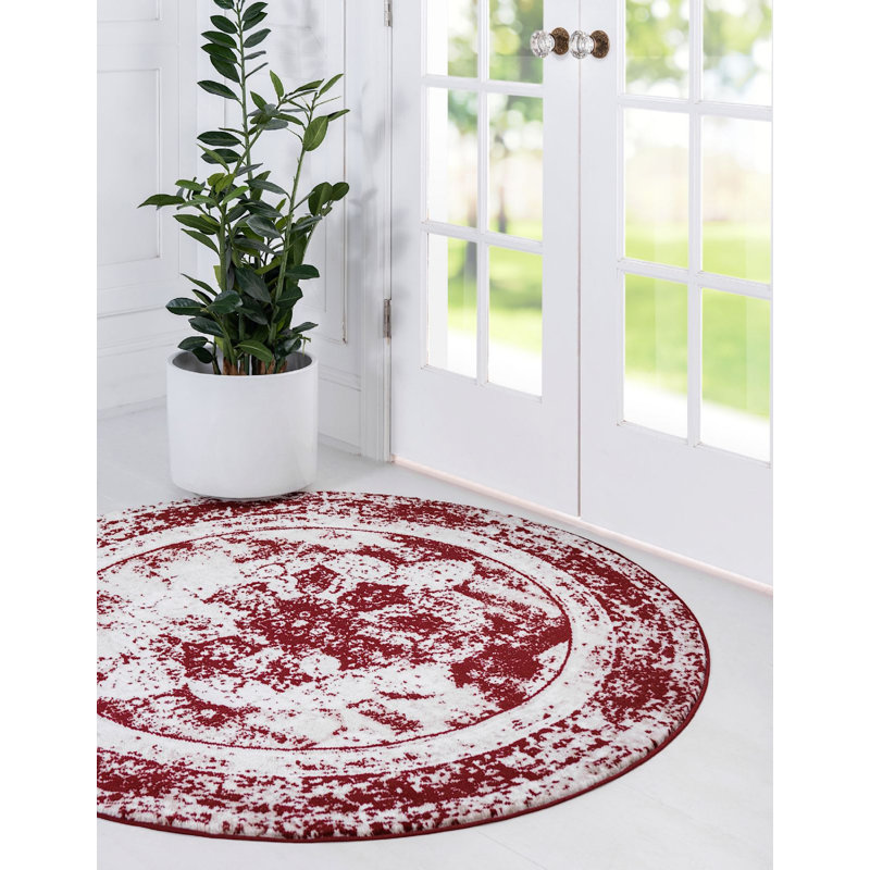 Tapis oriental Brandt, Bourgogne, Rond 5 pi