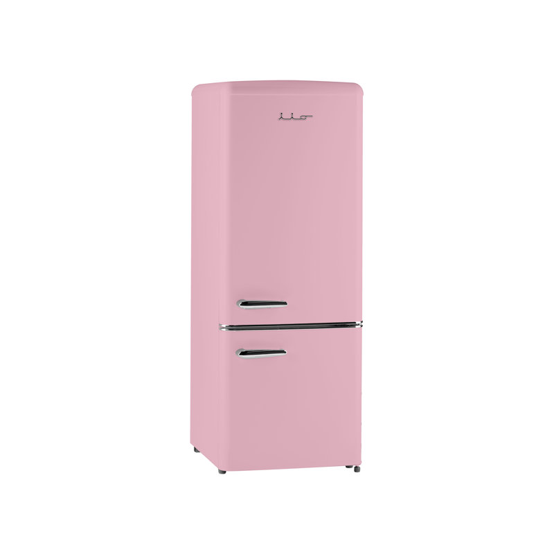 Iio 22" 7 Cubic Feet Energy Star Bottom Freezer Refrigerator, Pink