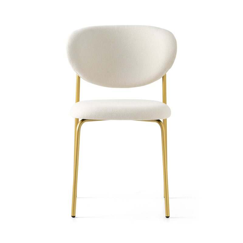 Cozy Upholstered Chair with Metal Frame, Burgundy, Painted Brass