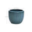 Pots de fleurs ronds en céramique 11 po x 11 po, bleu et vert avec trou de drainage-973972203
