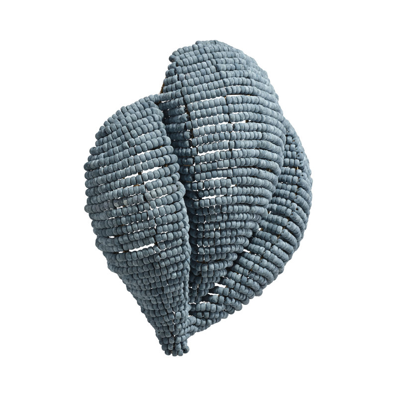 Anguilla 1-Light Wood Beaded Wall Sconce, Blue, Blue