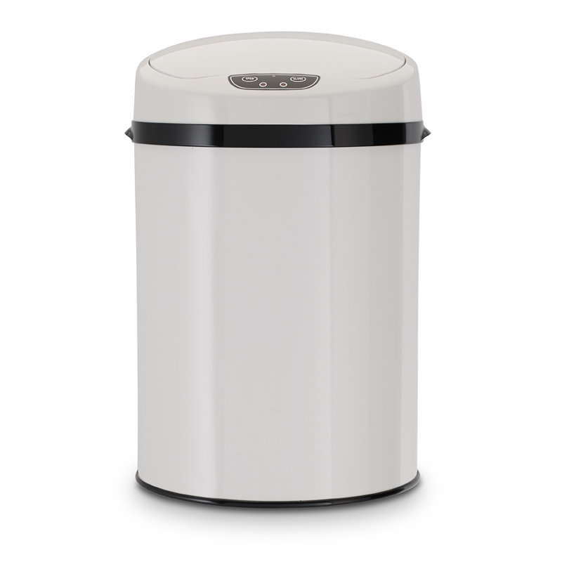 9 L Abfalleimer aus Edelstahl, Inox White