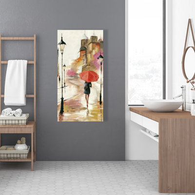Passersby Under Its Umbrellas - Toile contemporaine pour femme