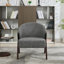Chaise longue peu encombrante avec assise profonde et dossier inclinable - Chaise d'appoint à profil bas, structure en bois robuste pour une lecture décontractée, salon, gris