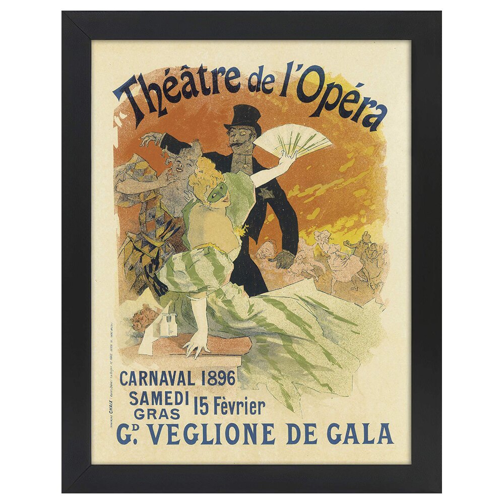 Leinwandbild Vintage Artistic Poster Théâtre De L''opéra