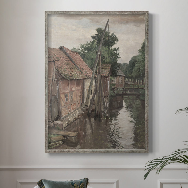 «Vintage Landscape CXV III», reproduction encadrée - bois massif, H 11 po x l 9 po