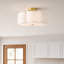 Plafonnier semi-encastré en tissu 3 lumières Tekamah-59518745-59112955