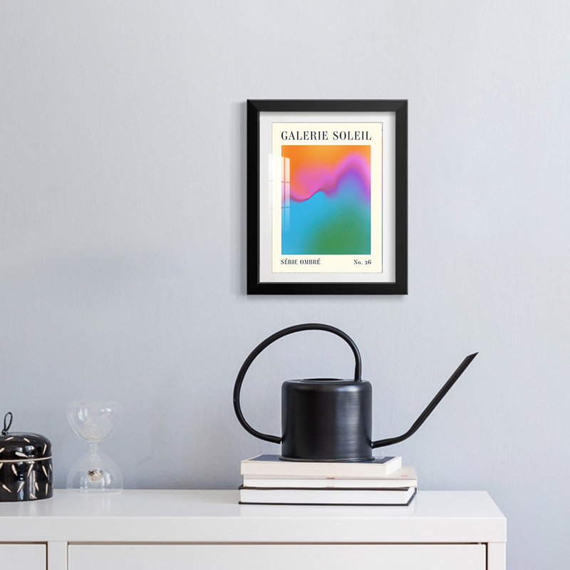 Gallerie Gradient II - impression encadrée, H 25,5 po x l 17,5 po, Noir