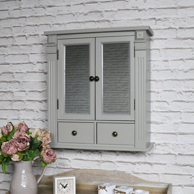 Easter Surface Framed Mirrored Bathroom Cabinets with Mirror and 2