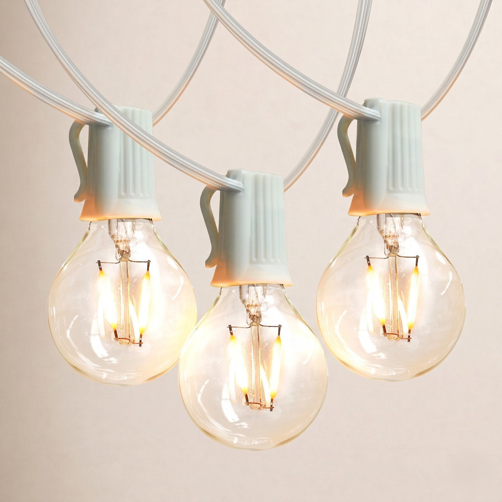 Pro Plug-In Outdoor LED String Lights, White