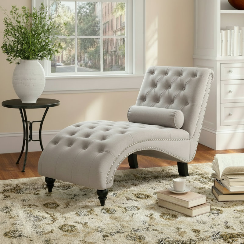 Chaise longue sans accoudoirs Ameerat, Velours noir